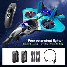 V17 RC Remote Control Airplane – 2.4G Foam Fighter Glider Plane Toy