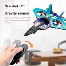 V17 RC Remote Control Airplane – 2.4G Foam Fighter Glider Plane Toy
