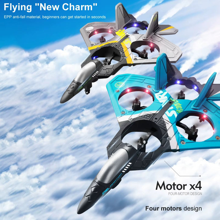V17 RC Remote Control Airplane – 2.4G Foam Fighter Glider Plane Toy