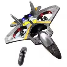V17 RC Remote Control Airplane – 2.4G Foam Fighter Glider Plane Toy